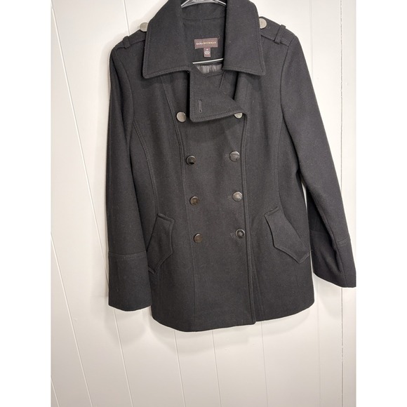 Dana Buchman Jackets & Blazers - SHARP! RARE! DANA BUCHMAN WOMEN WOOL COAT Size L black navy style